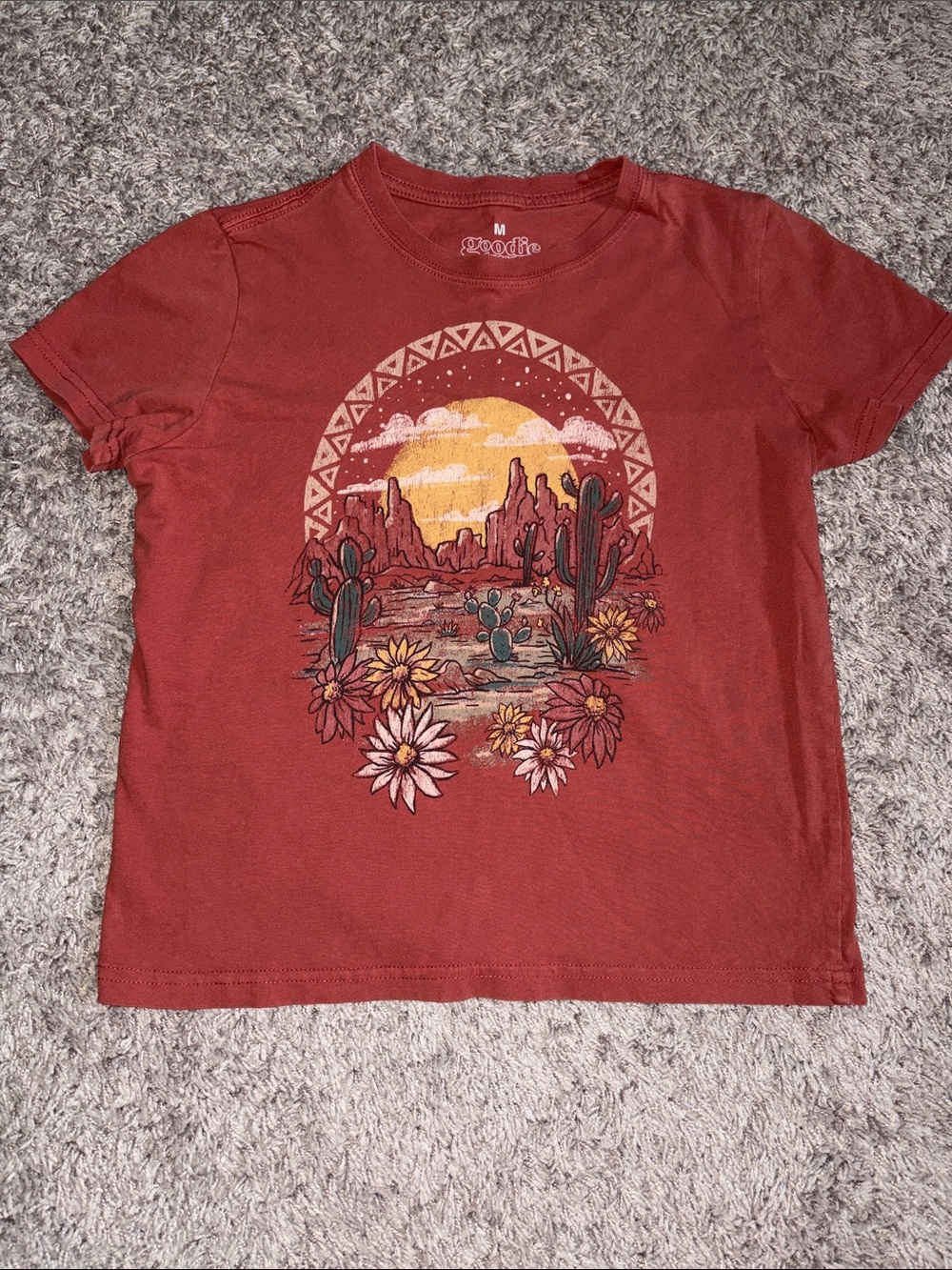 Girls' Rust Desert Graphic Tee - Medium